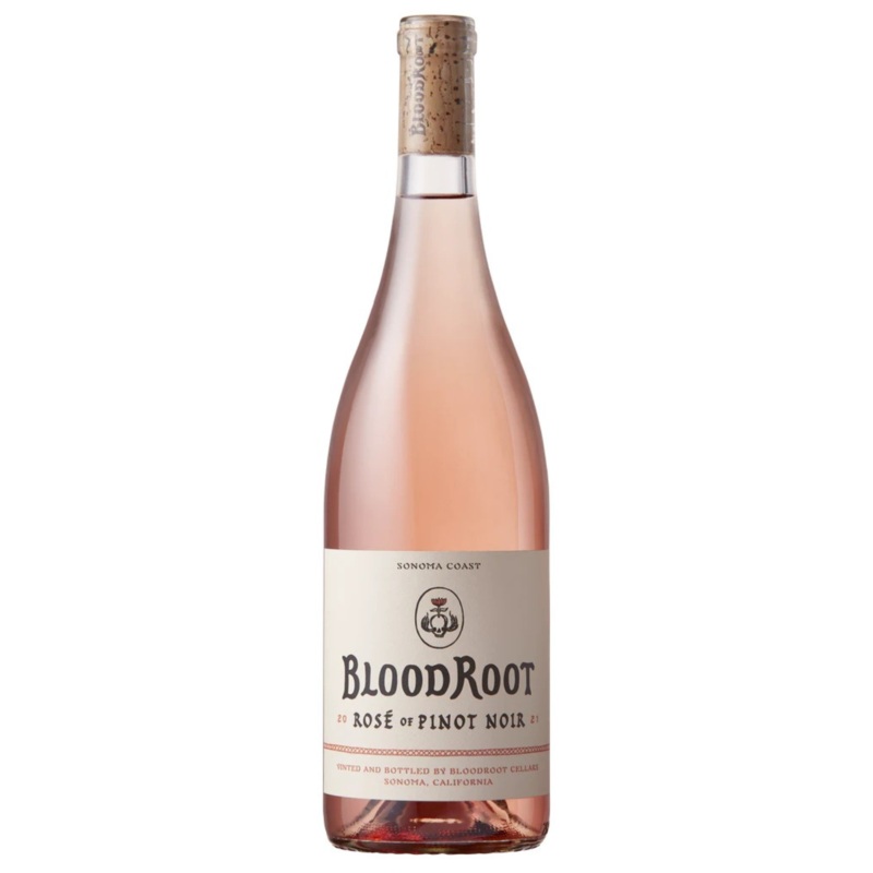 BloodRoot Ros of Pinot Noir, Sonoma County, USA 2021 Case (6x750ml)