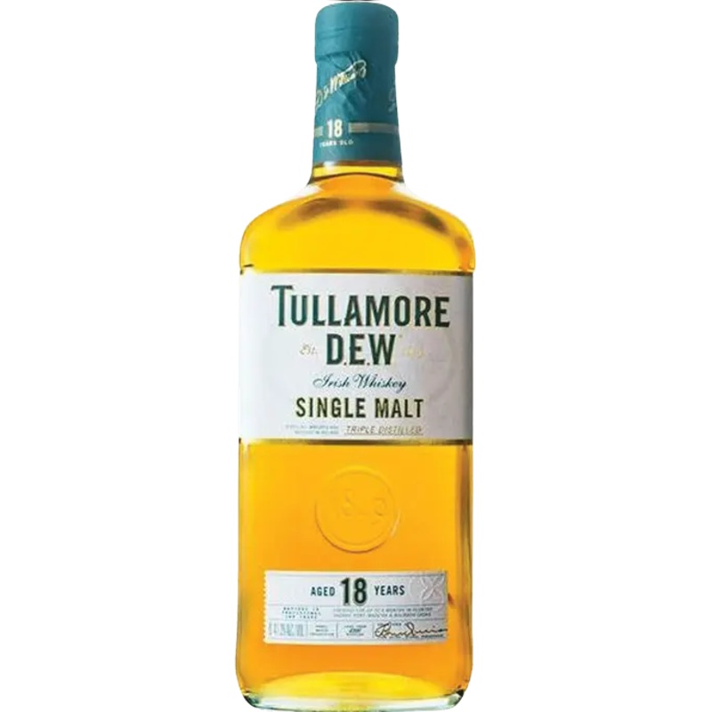 Tullamore D.E.W. 18 Year Old Single Malt Irish Whiskey 750 ML