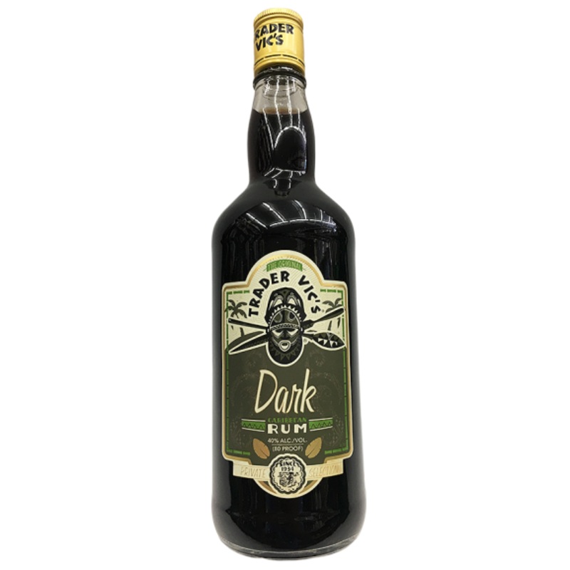 Trader Vic's Dark Rum 750 ML  Rich Caribbean Blend