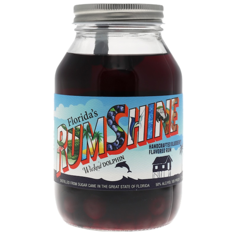 Wicked Dolphin Blueberry RumShine 750 ML