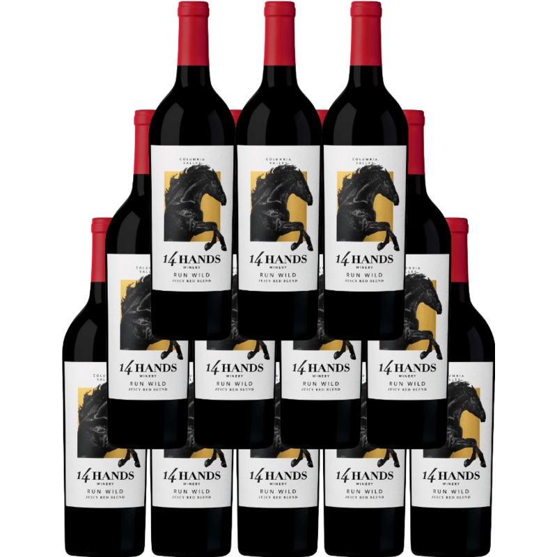 14 Hands Juicy Red Blend Run Wild Columbia Valley 750 ML (12 Bottles)