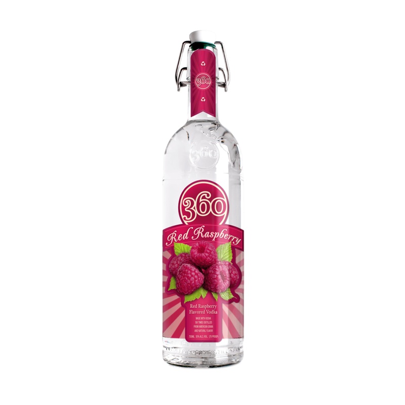 360 Red Raspberry Vodka 1 L