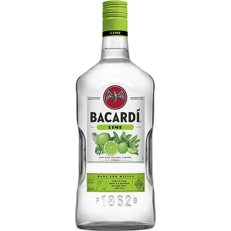 Bacardi Lime Flavored Rum 70 1.75 L