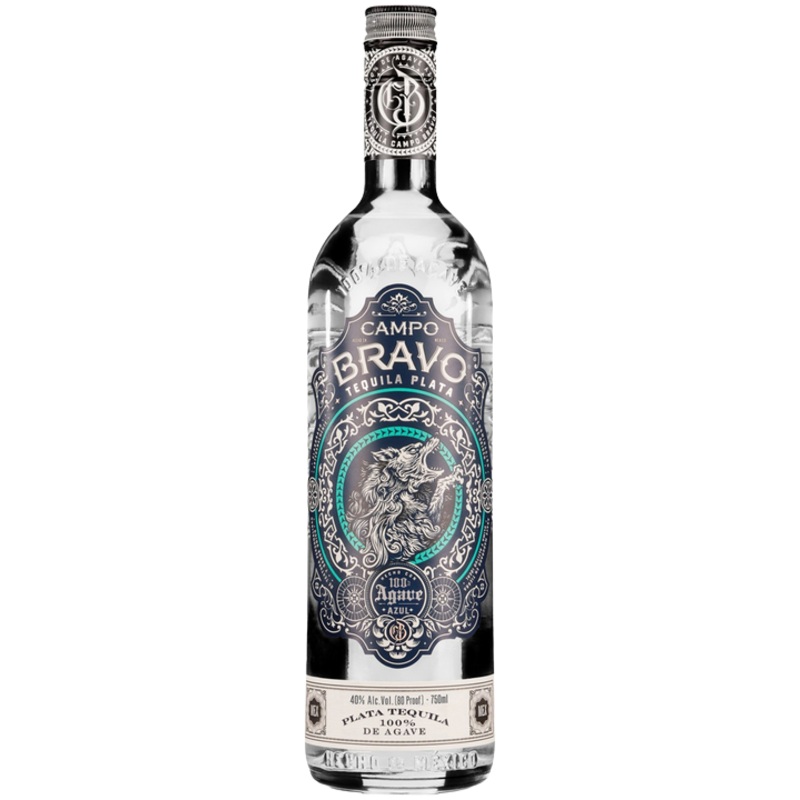 Campo Bravo Plata Tequila 100% De Agave 80 1 L