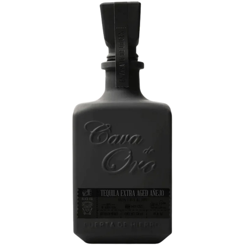 Cava De Oro Tequila Extra Aged Anejo Black 750 ML