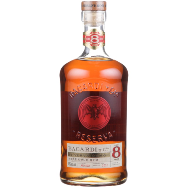 Bacardi Aged Rum Rare Gold Reserva Ocho 8 Yr 80 750 ML